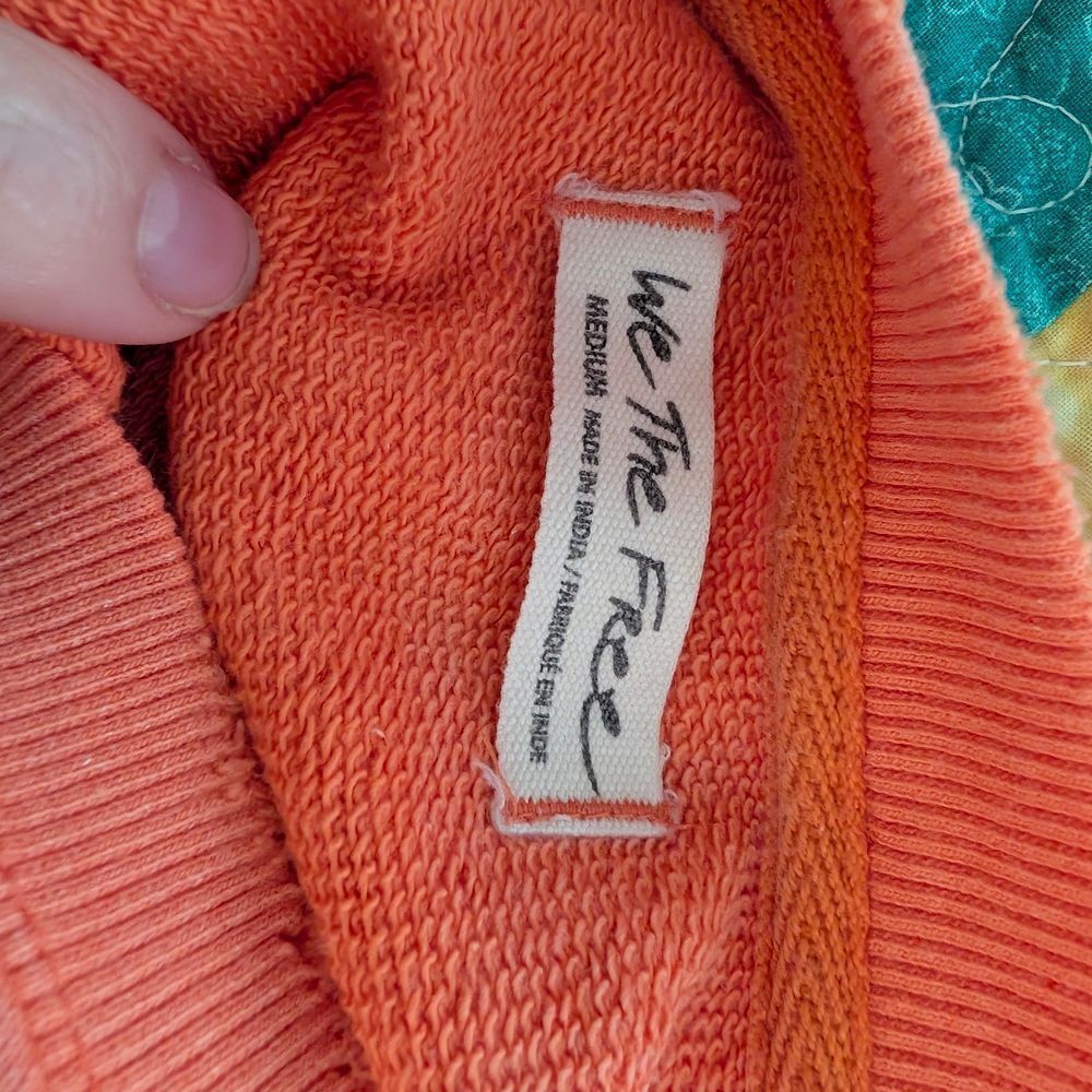 Free People Colorblock Sweatshirt In Orange And Y… - image 8